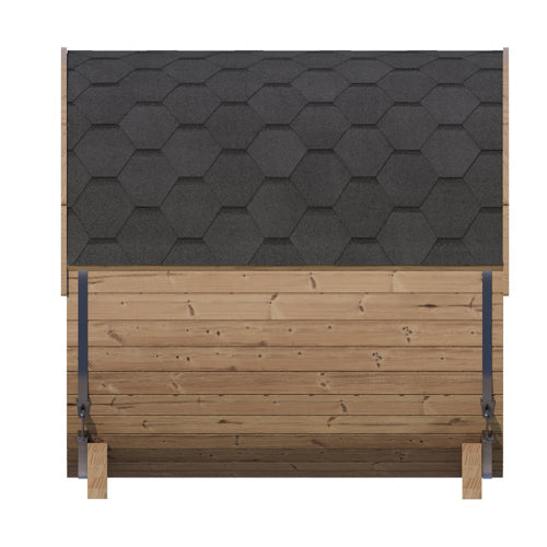SaunaLife Model E7G Sauna Barrel with Glass Front