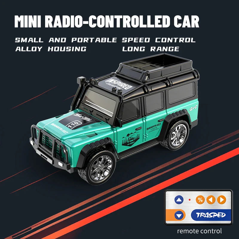 New RC Car MINI Alloy 1/64 Remote Control Car Convenient to Carry 60 Minutes of Work Time Children's Gifts Electronic Toys