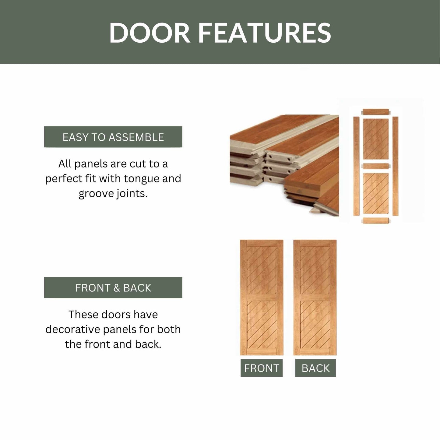 Slanted Single Barn Door Kit | Black Hardware