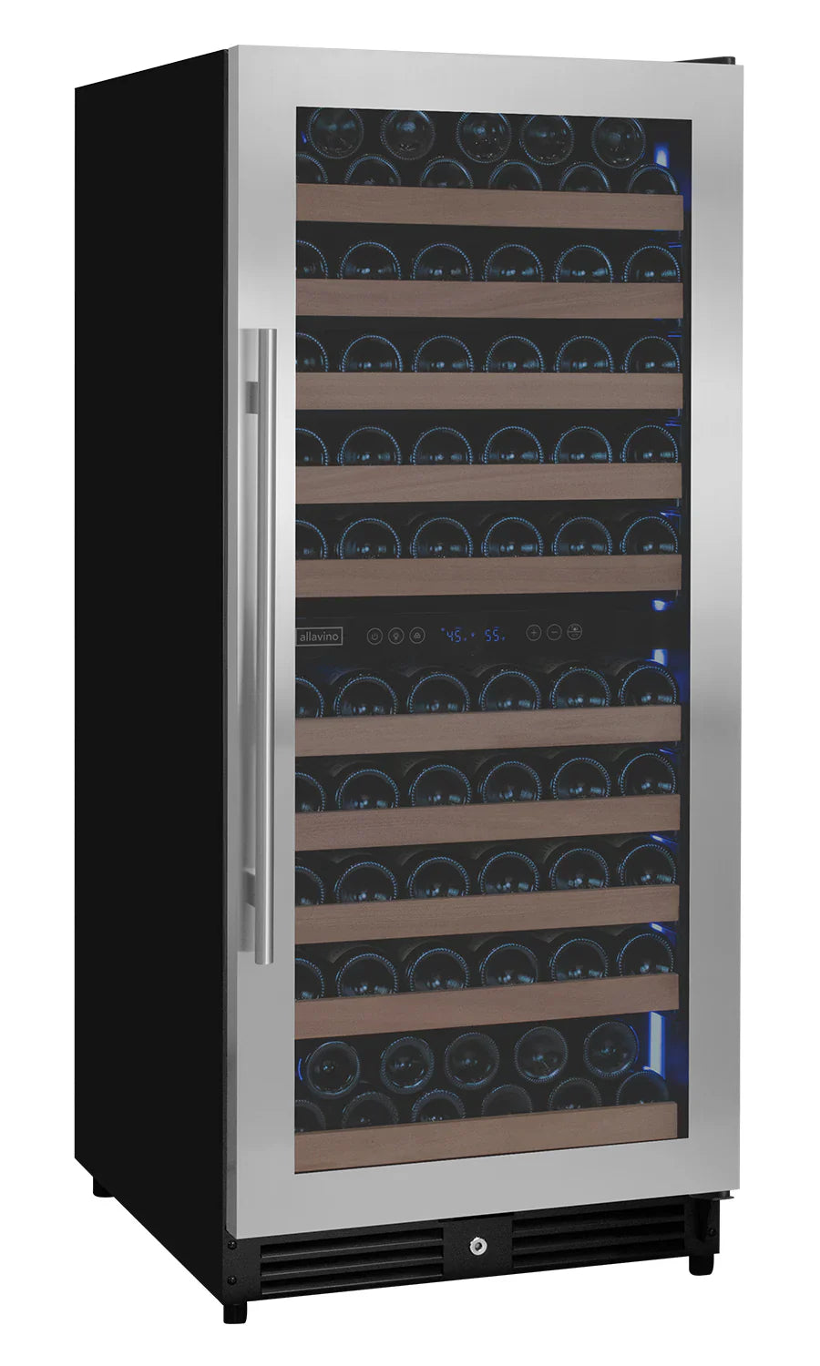 Allavino 119 Bottle 55" Tall Stainless Steel Wine Refrigerator