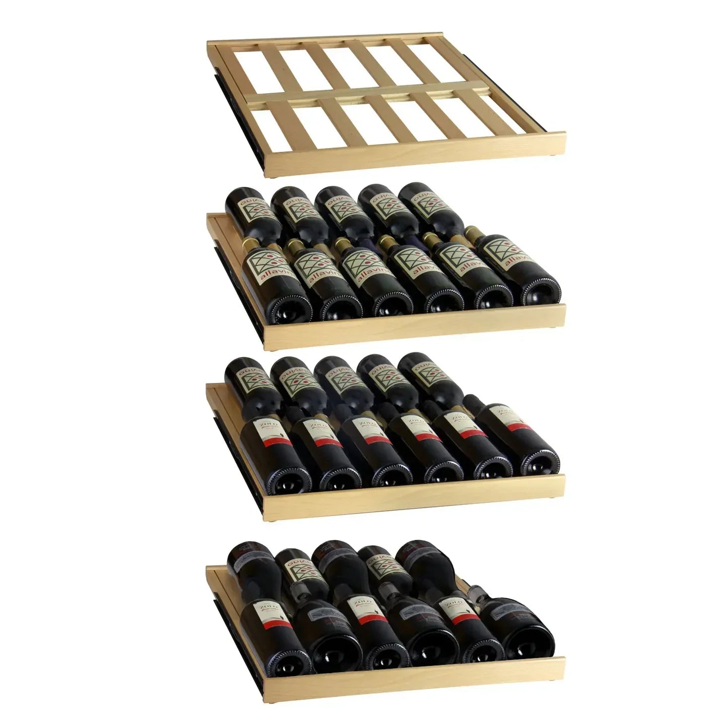 Allavino 76.5" Tall Wine Refrigerator with Two Refrigerated Drawers