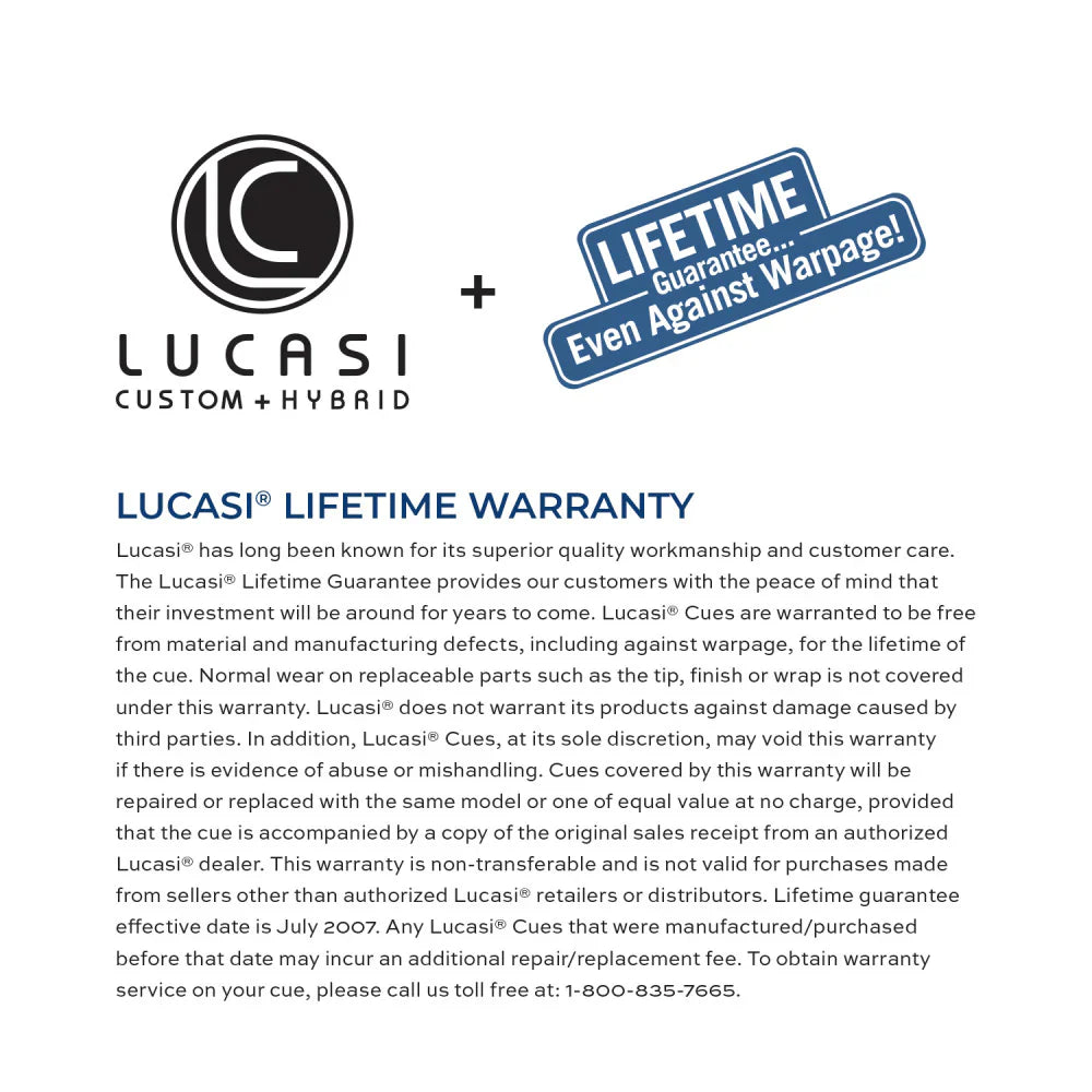 Lucasi Custom Diamond Series Pool Cue with Linen Wrap
