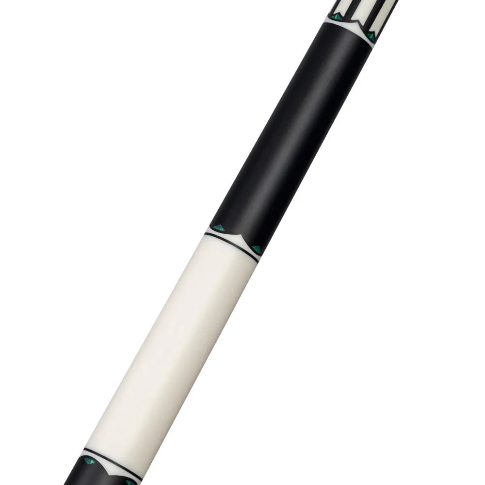 Lucasi LUX67 Wrapless Pool Cue - Black and White