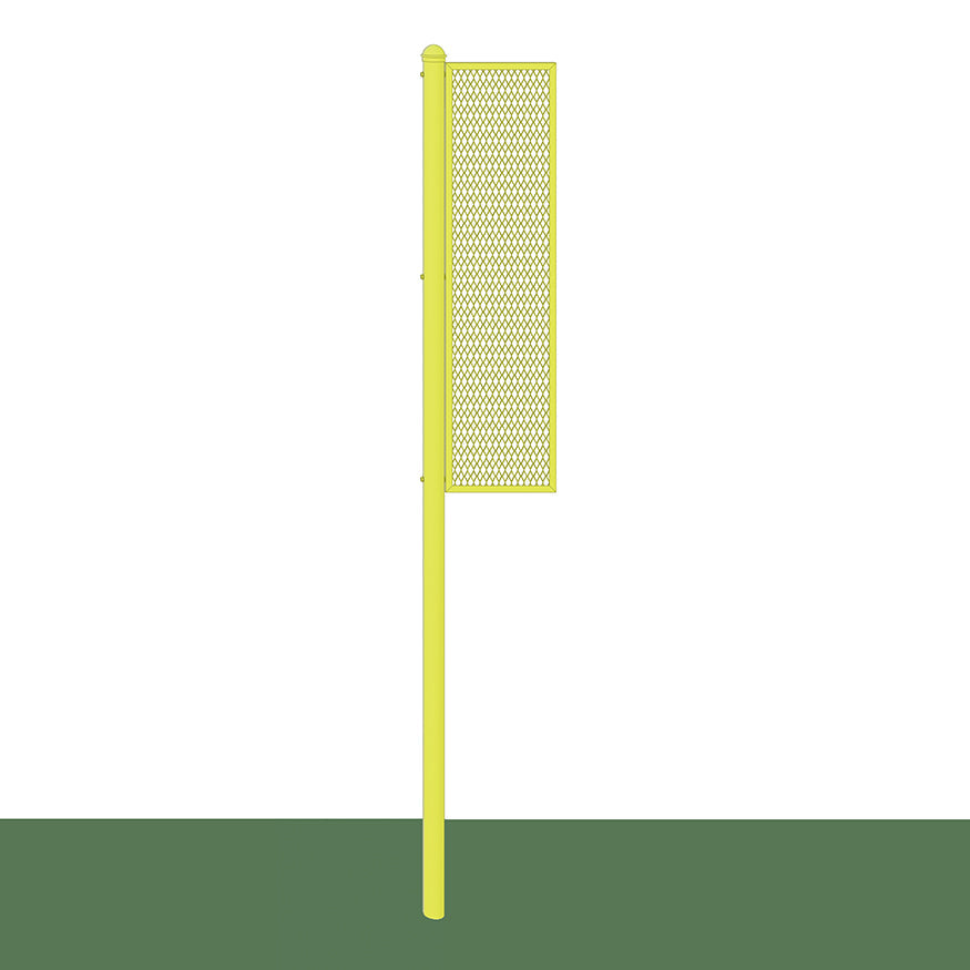Jaypro Sports Collegiate 12 ft. Foul Poles - Baseball/Softball Semi-Permanent (Yellow)