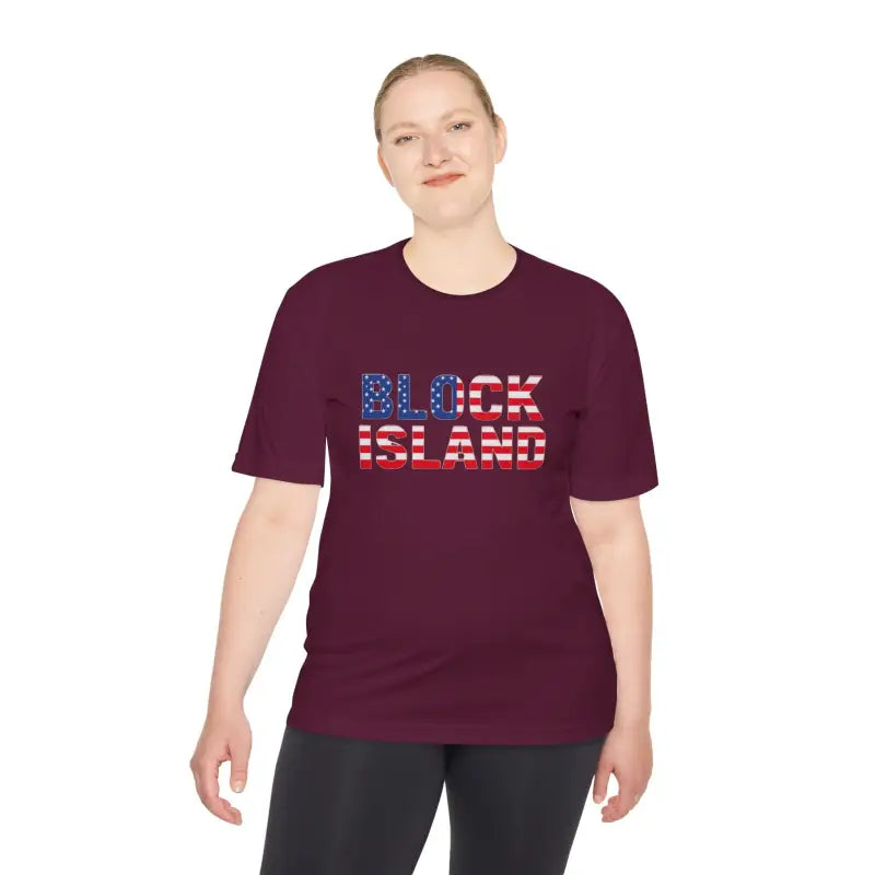 Ocean State Styles Block Island Flag Shirt Moisture Wicking