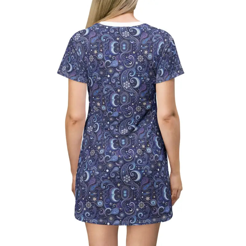 Ocean State Styles T Shirt Dress Paisley Celestial Print