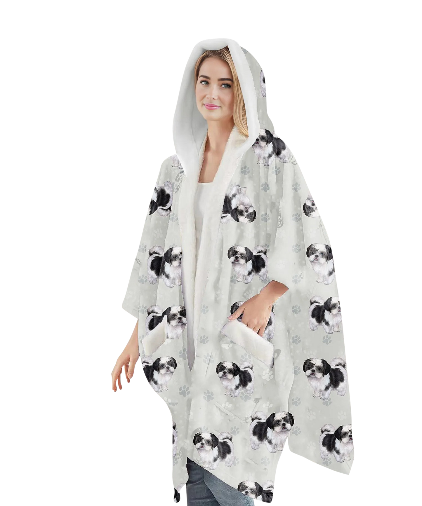 Snuggs Wrap - Shih Tzu Black and White
