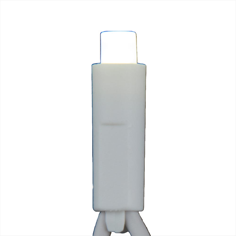 50-Light Pure White Frosted LED White Wire Light Set