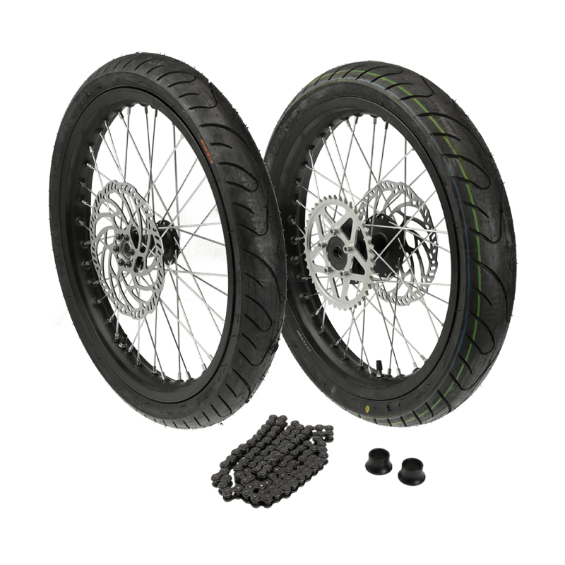 Complete Supermoto Wheel Set 17" Sur-Ron LB-X