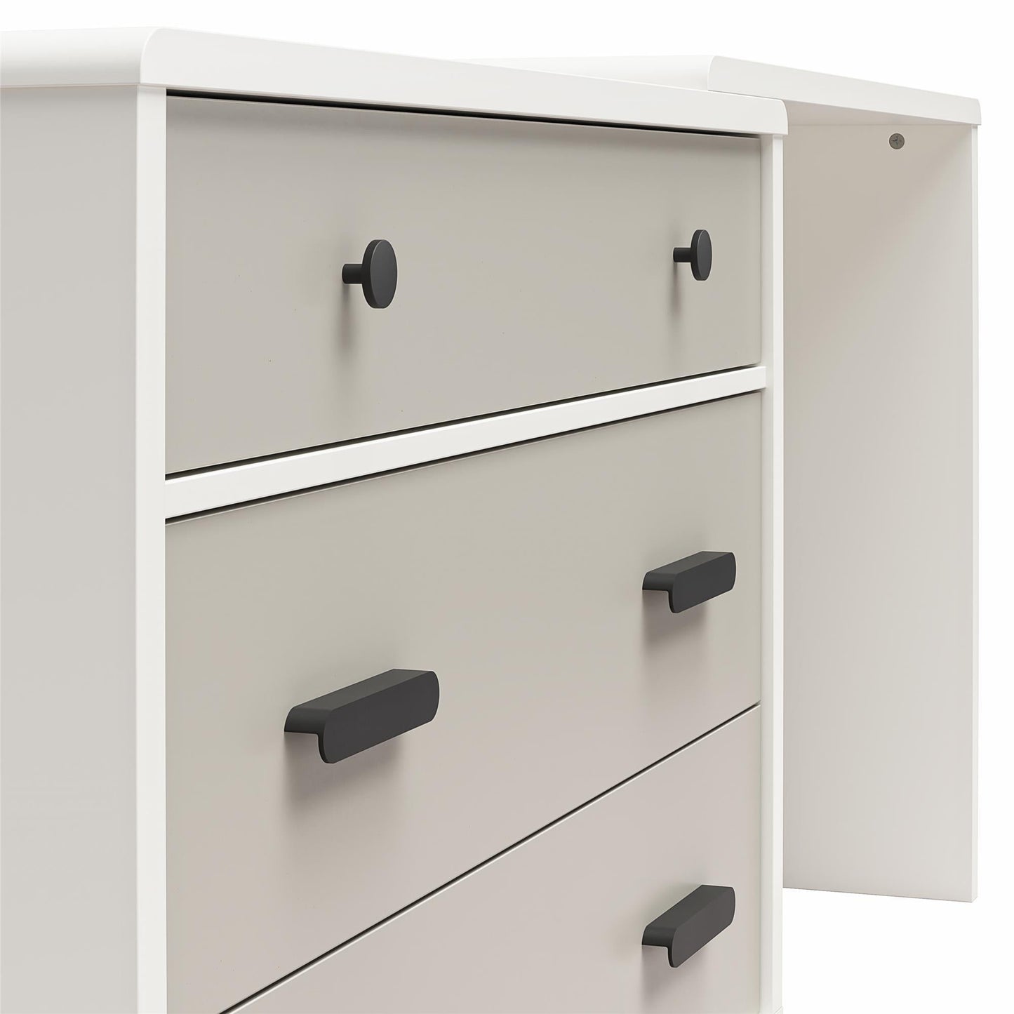 Valencia - 3 Drawer Dresser And Desk - Taupe