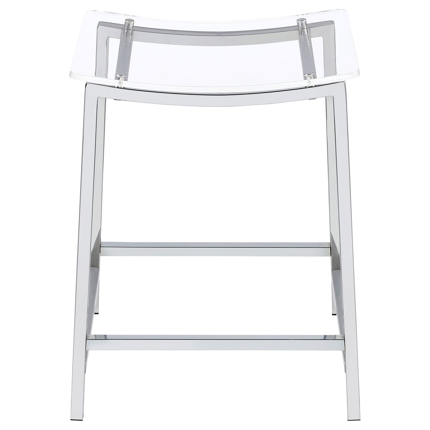 Staten - Backless Counter Stool (Set of 2) - Chrome
