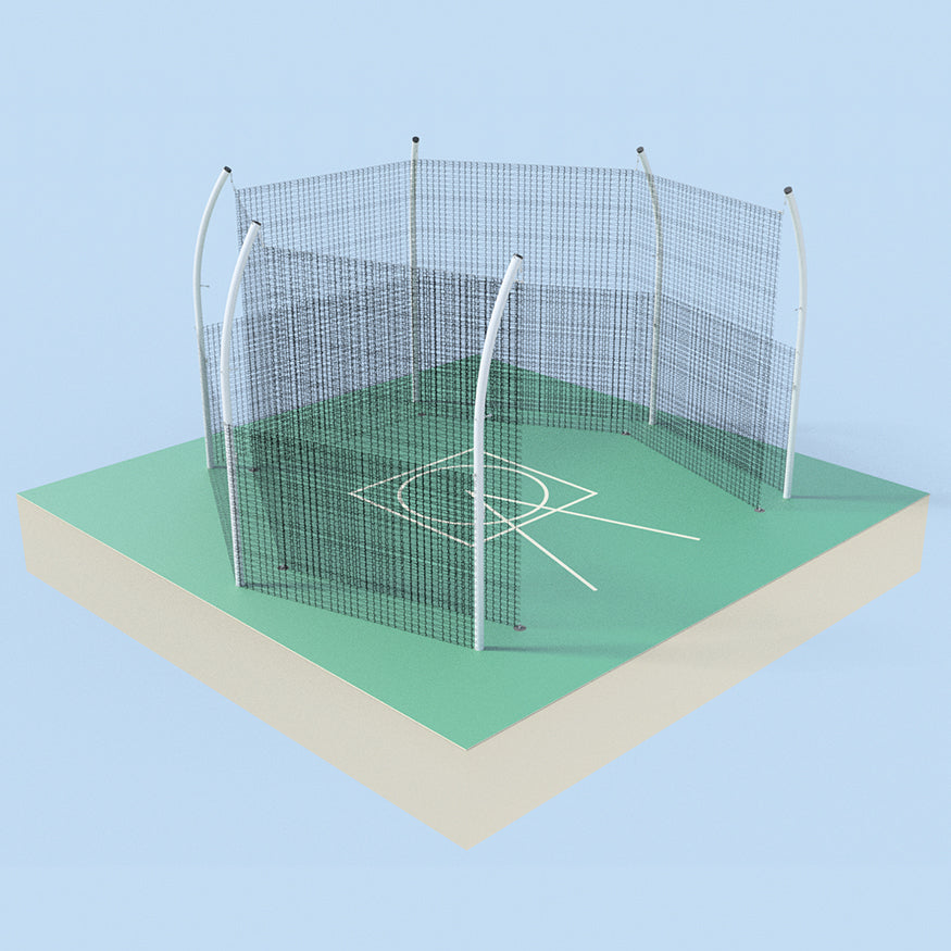 Jaypro Discus Cage with Cage Net & Barrier Net