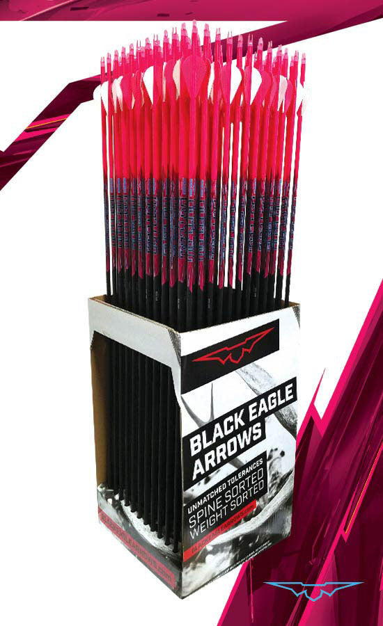 Black Eagle Arrows Outlaw Arrows 144 Pack - Crested