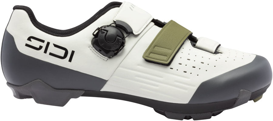 SIDI Silvis XC Clipless Shoes - Mens Ice White/Olive Green 46