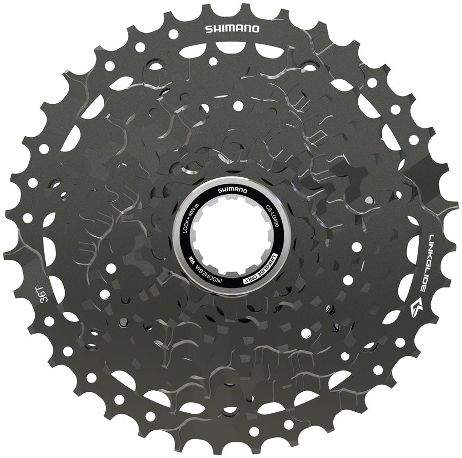 Shimano CUES CS-LG400-9 Cassette - 9-Speed 11-36t LINKGLIDE Black