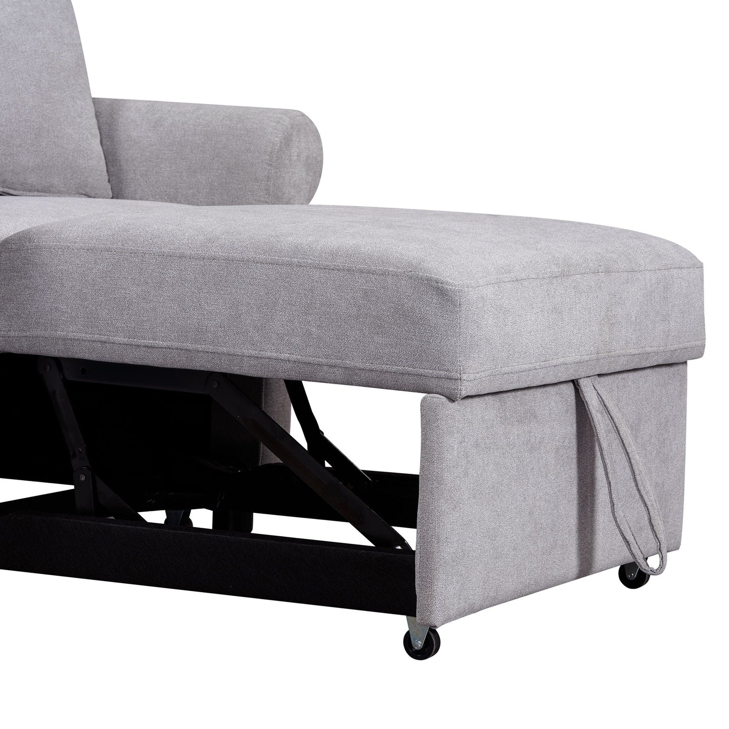 Convertible Sleeper Chair With Adjustable Backrest, 3 In 1 Lounger Chair Turns Into Bed, Single Bed For Living Room