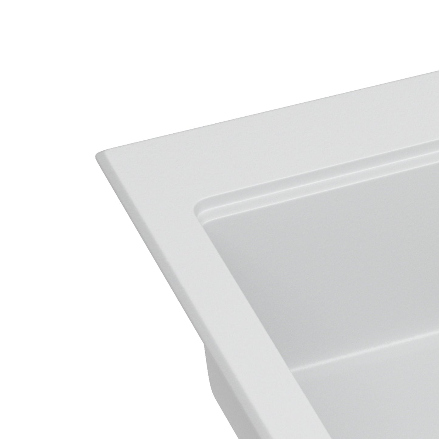 Quartz Kitchen Sink 30" X 22" Granite Composite Workstation Drop In Sink - White