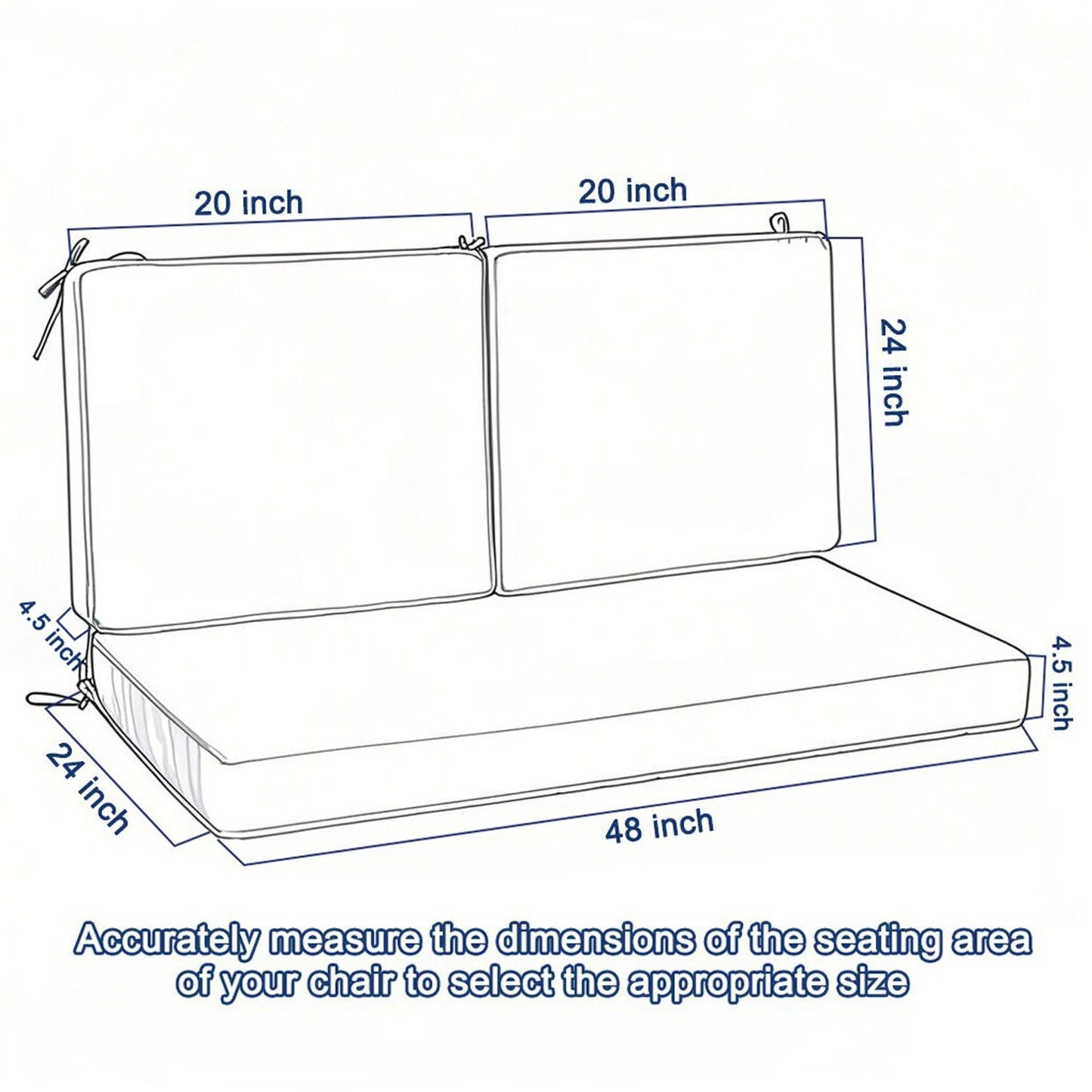 Deep Seat Waterproof Replacement Patio Chair Cushions For Patio Furniture