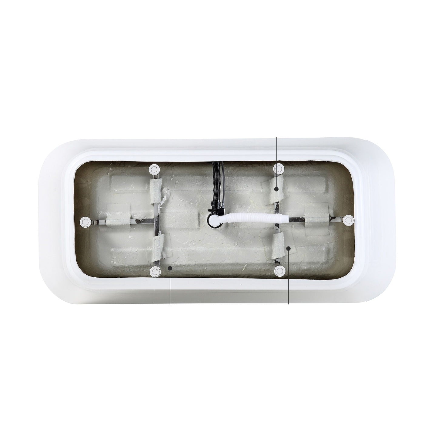 Gloss Freestanding Bathtub With Drain, Stand Alone Soaking Tub