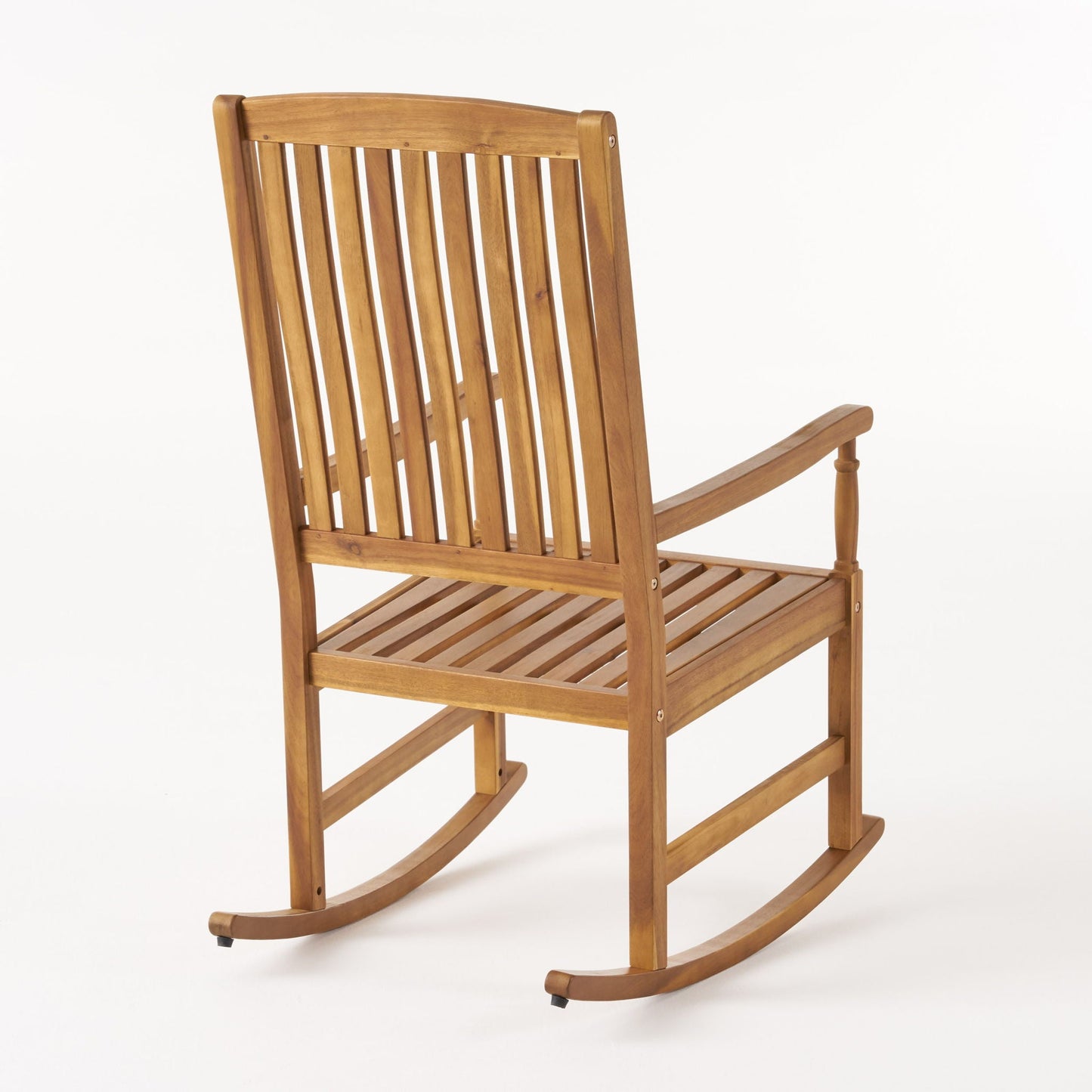 Muse Outdoor Acacia Rocking Chair With Slat Design - Teak