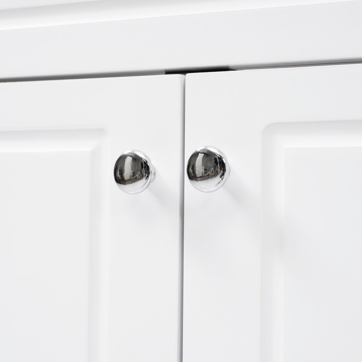 Bathroom Vanity With Sink, 6 Soft Close Drawers & Double Doors - White