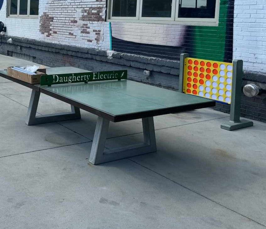 Stone Age Concrete Outdoor Connect-4 Game Set