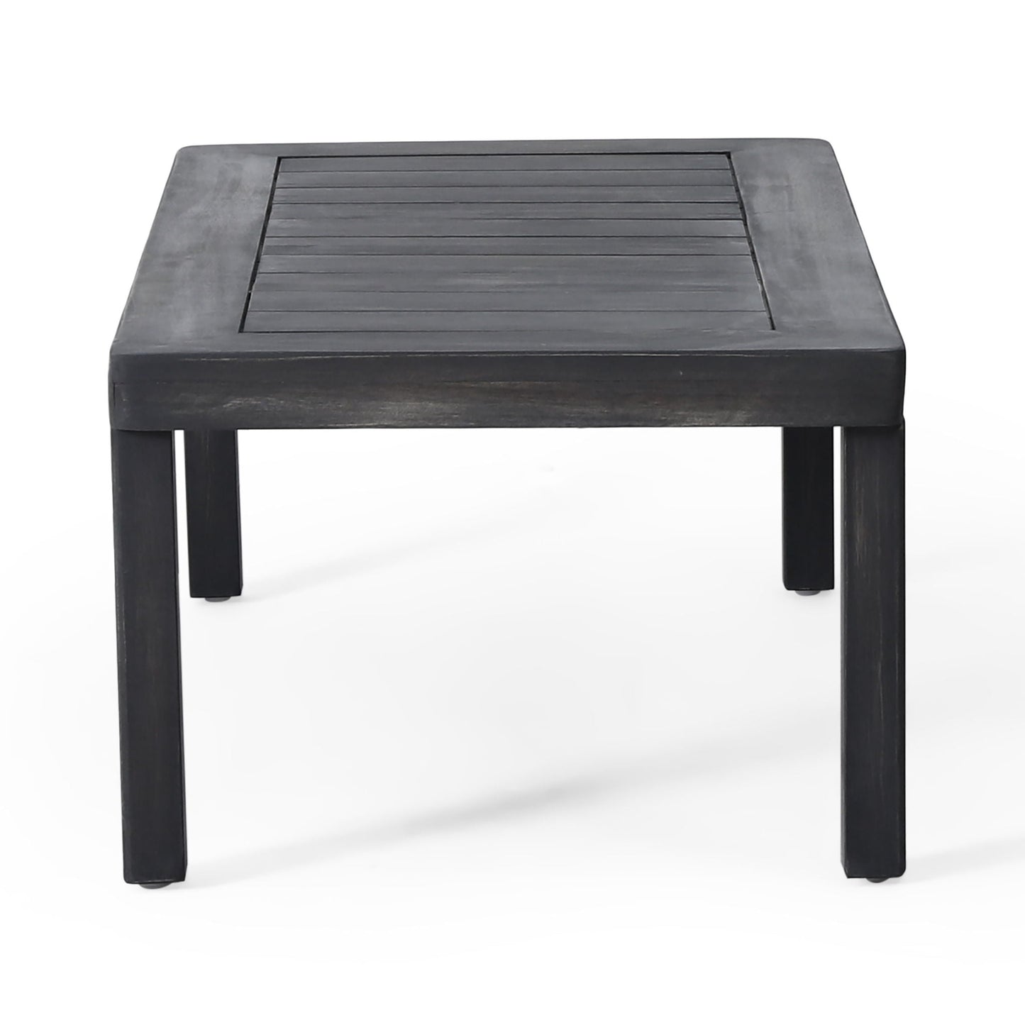 Acacia Wood Loveseat And Coffee Table Set With Cushions