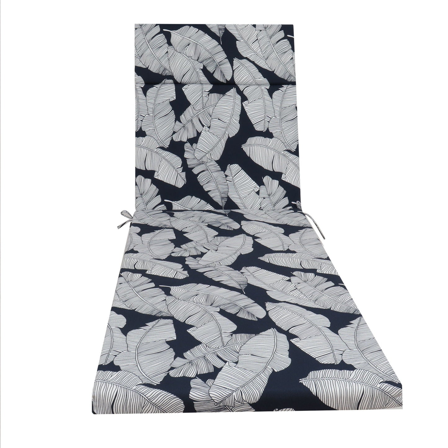 2 Piece Chaise Lounge Chair Cushion Set With Ties