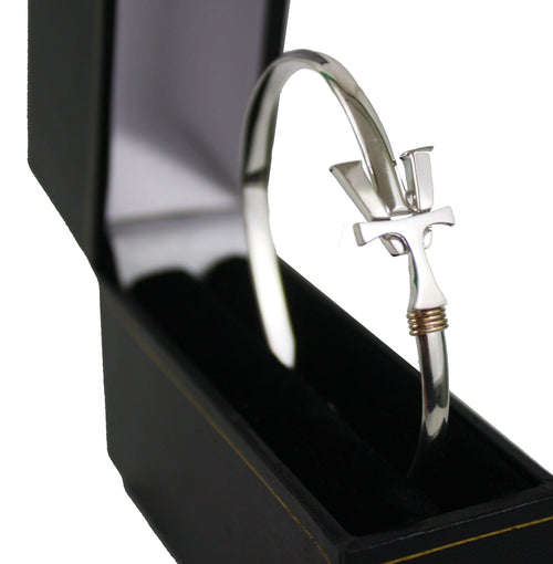 Vermont Hook Bracelet Silver - 4mm Band - 6 Inch