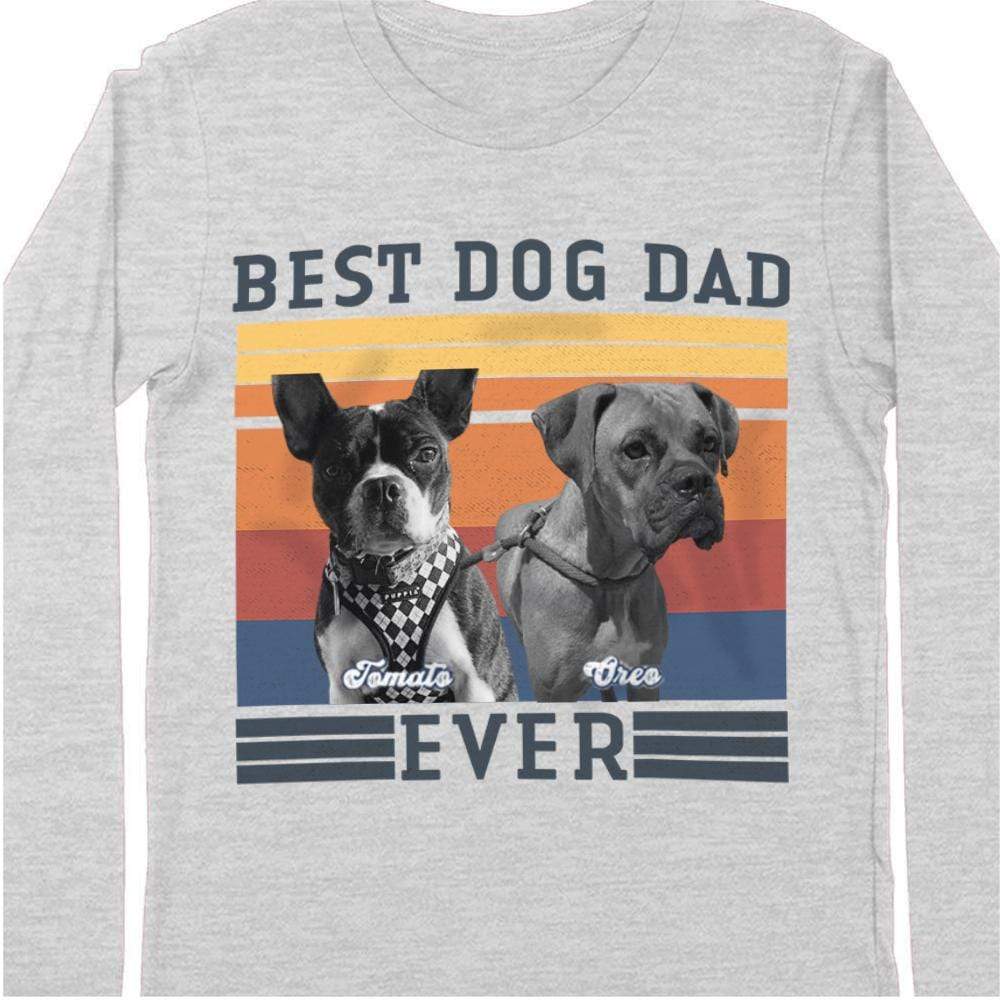 Best Dog Dad Ever Bright Dog Photo Shirt