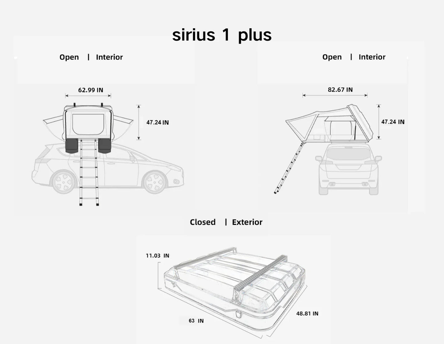 Naturnest Sirius 1 Plus Roof Top Tent