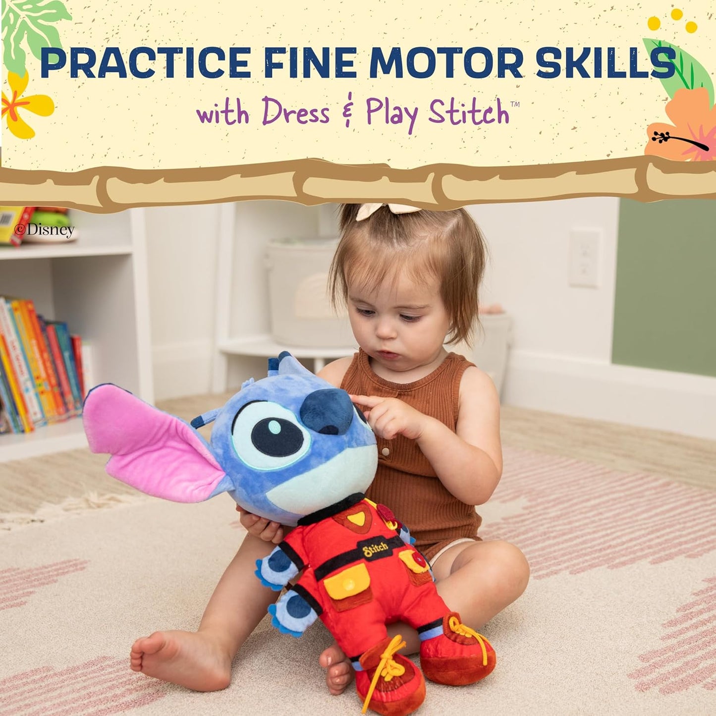 Disney Stitch Dress and Play Plush