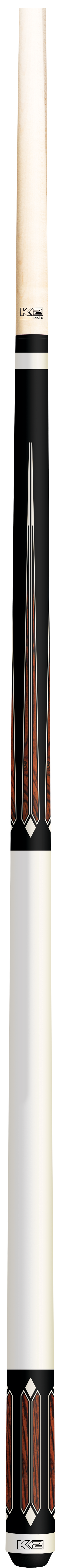 K2 Black, Floating Cocobolo Point, White Wrapless Wrap