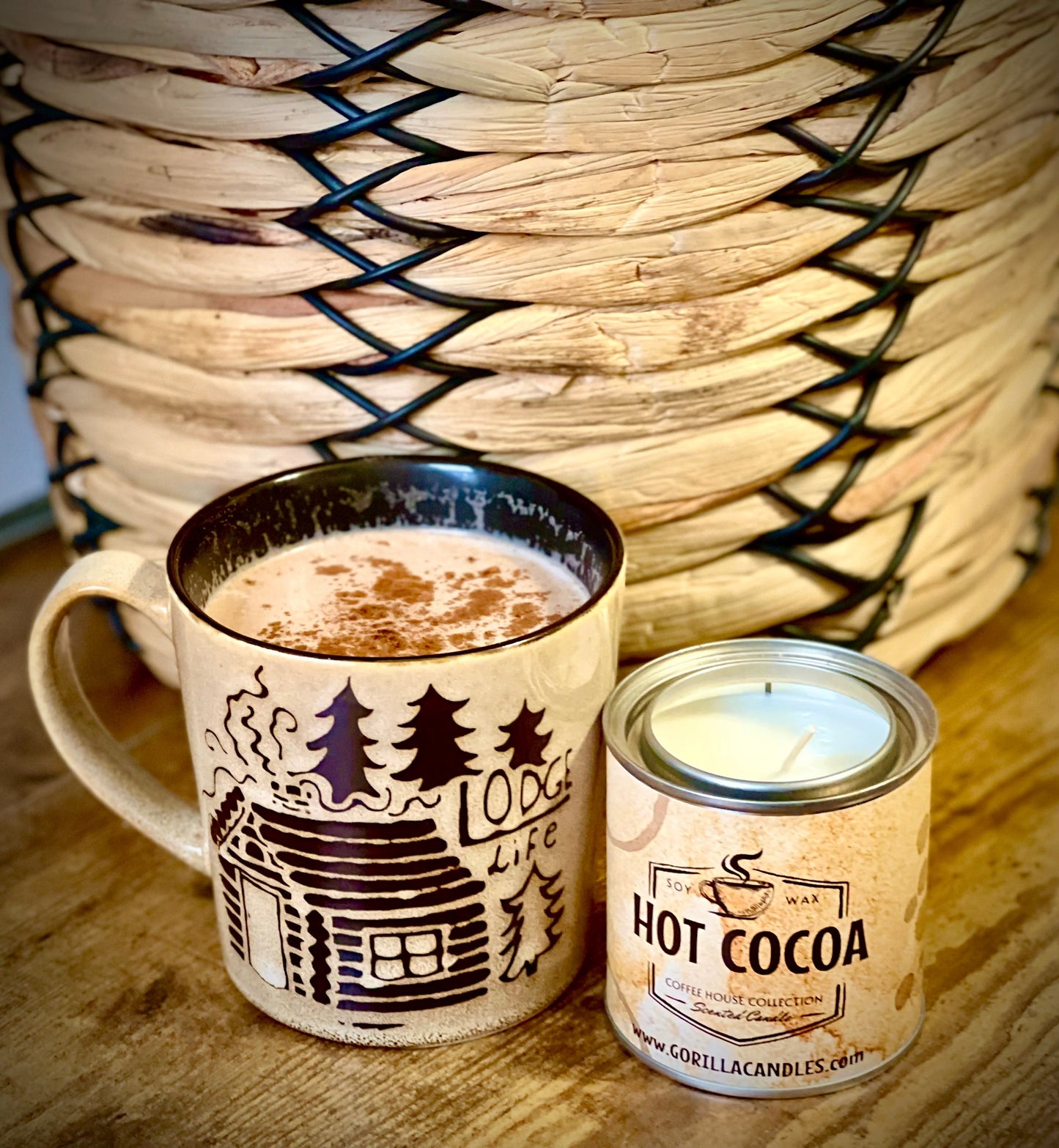 Hot Cocoa Scented Soy Candle 8 Oz In Half Pint Paint Can With Lid Reusable Gift Candle