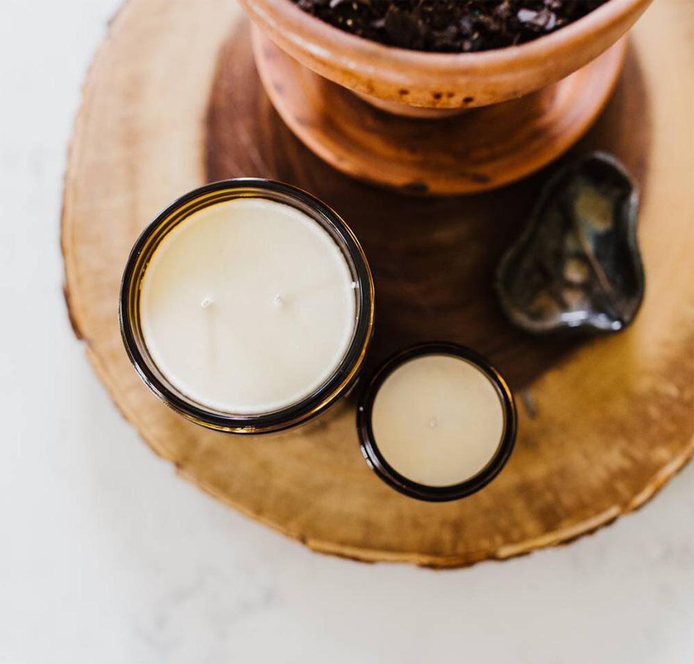 Swipe Right Scented Candle 8oz Soy Candle Spicy Leather Vetiver Myrrh
