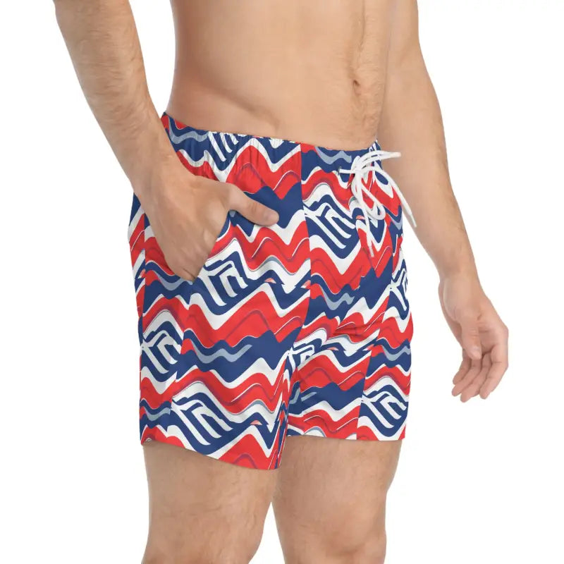 Ocean State Styles Swim Trunks Patterned With Drawstring