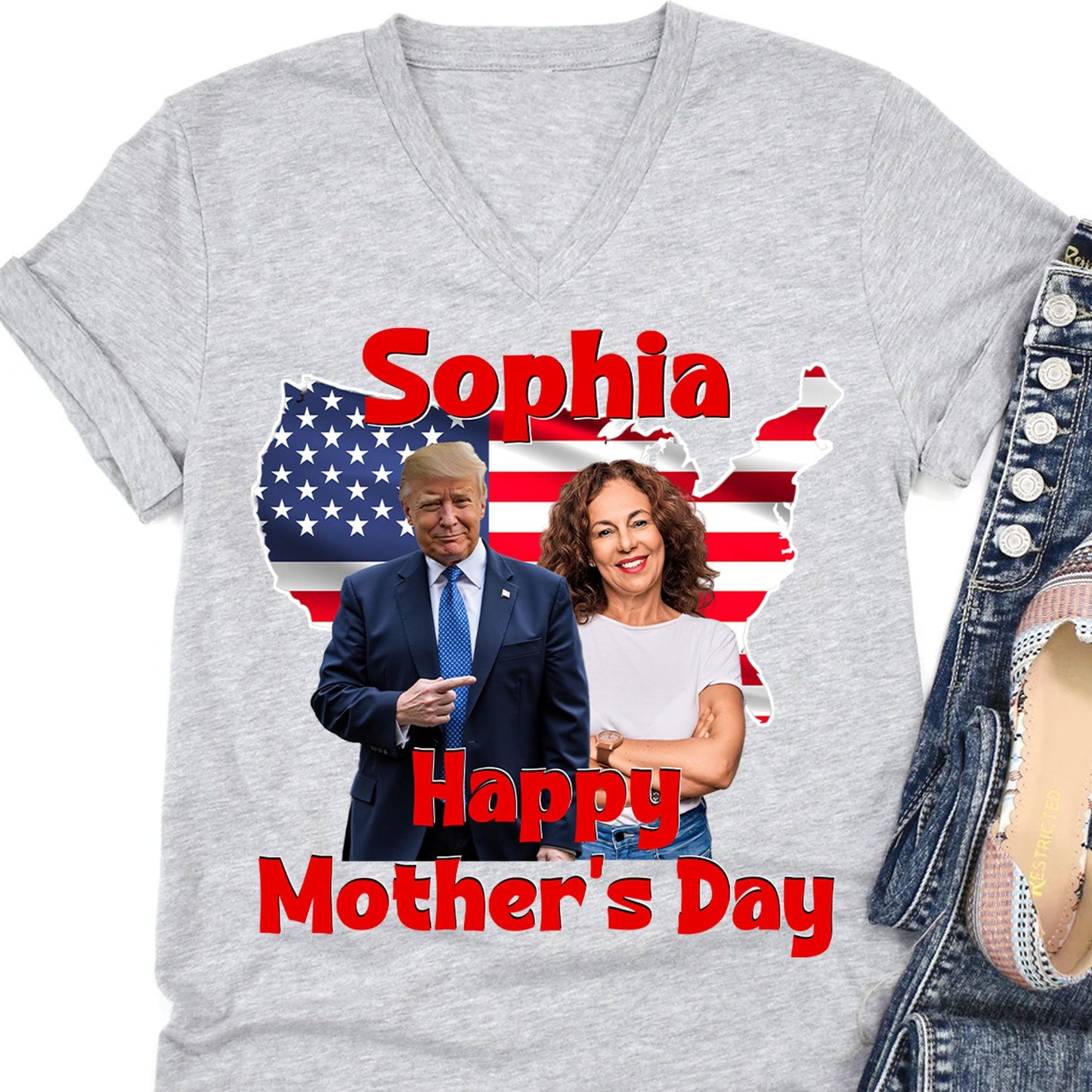 My Dad With Donald Trump Custom Photo Shirt | Father's Day Shirt | Father's Day Gift Ideas 682017 - GOP