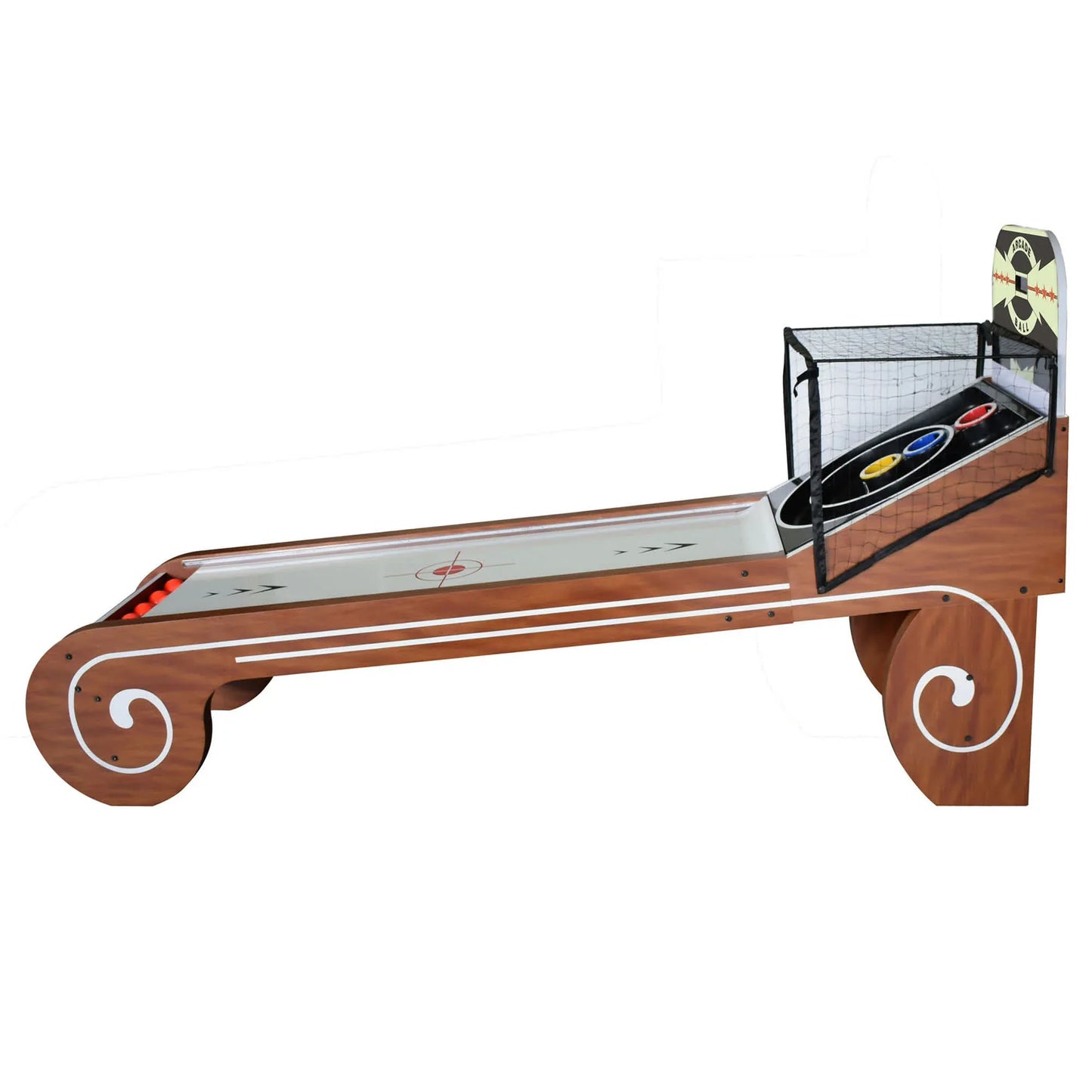 Hathaway Boardwalk 8-ft Alley Roller and Score Arcade Game Table with LED Scoring