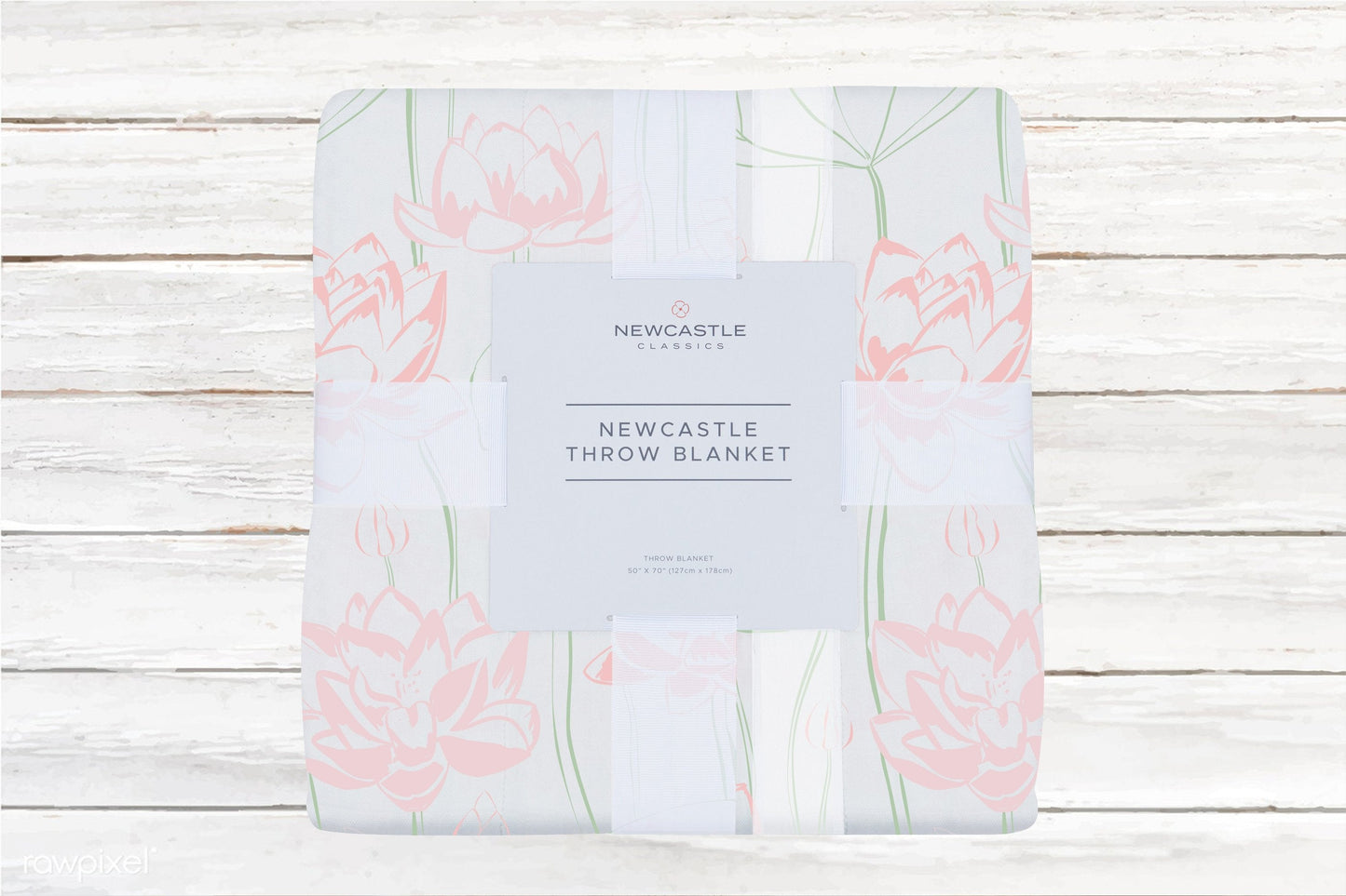 Bamboo Muslin Throw Blanket Water Lily Lightweight 50x70
