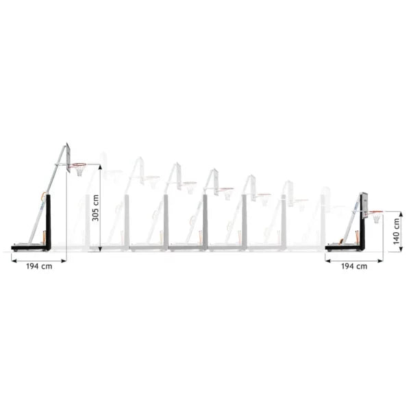 Schelde Sports SAM School Portable Basketball Backstop