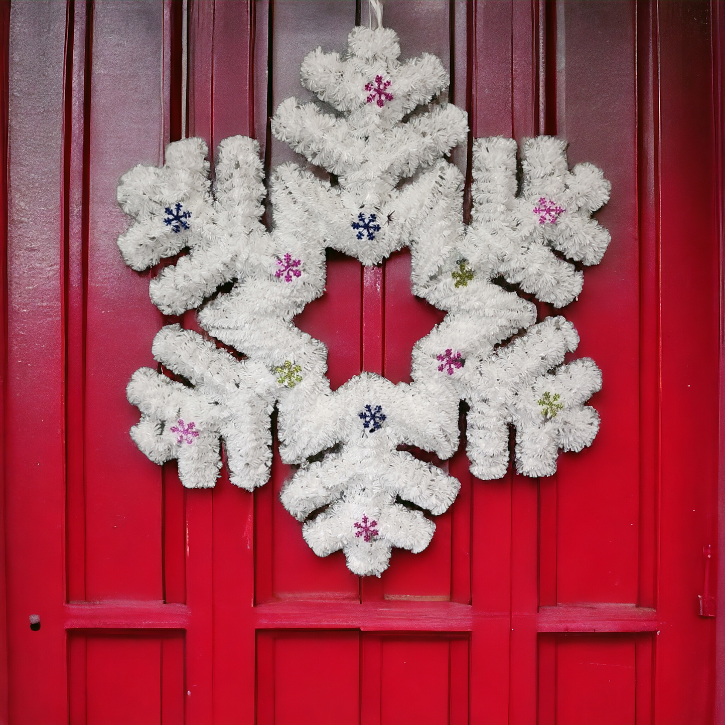 Garland Tinsel Snowflake Wall Hanging