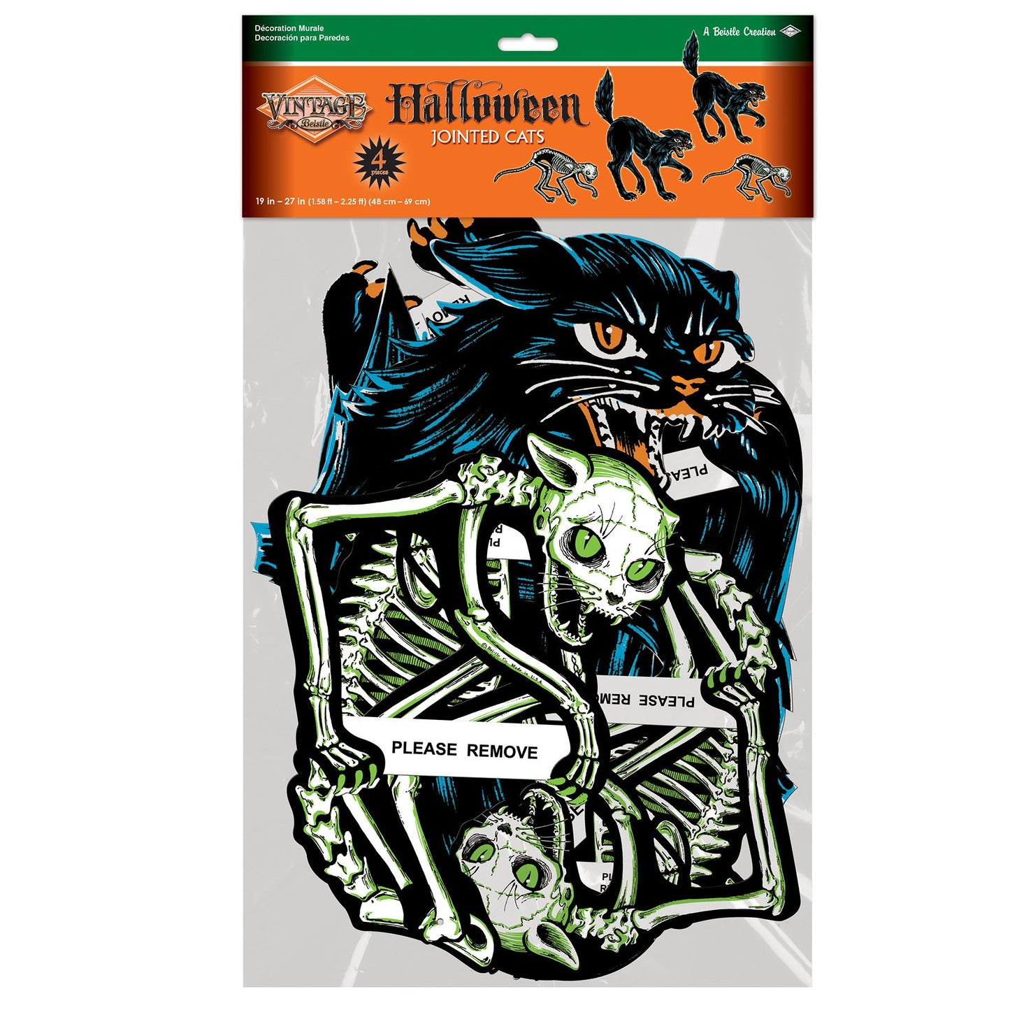 Vintage Halloween Jointed Cats