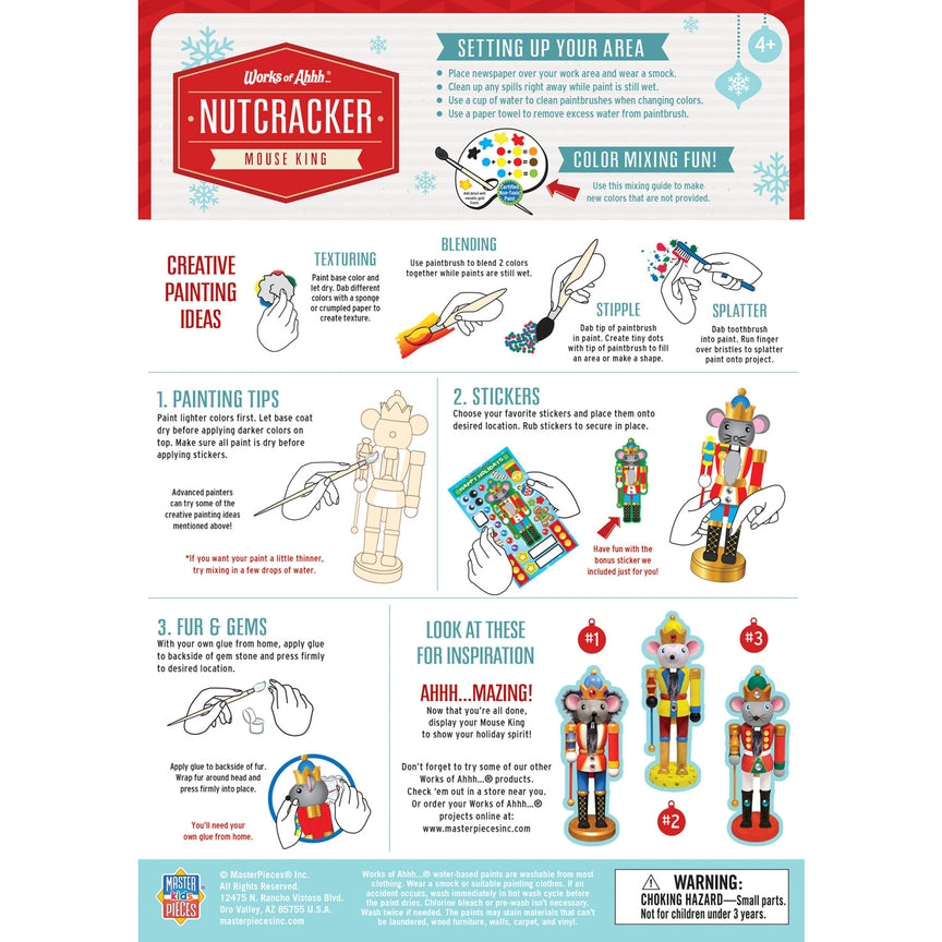 Nutcracker Mouse King Wood Paint Set