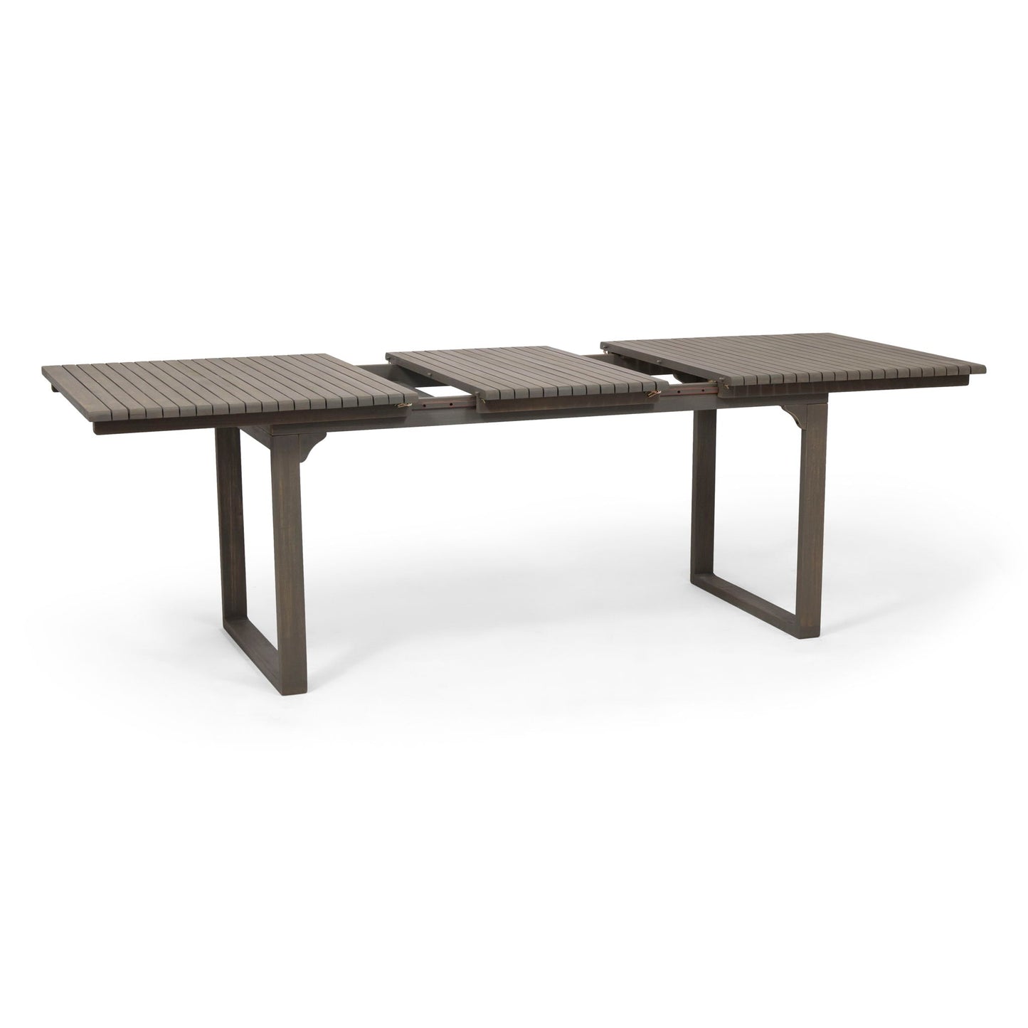 Outdoor Expandable Acacia Wood Dining Table With U-Shaped Leg