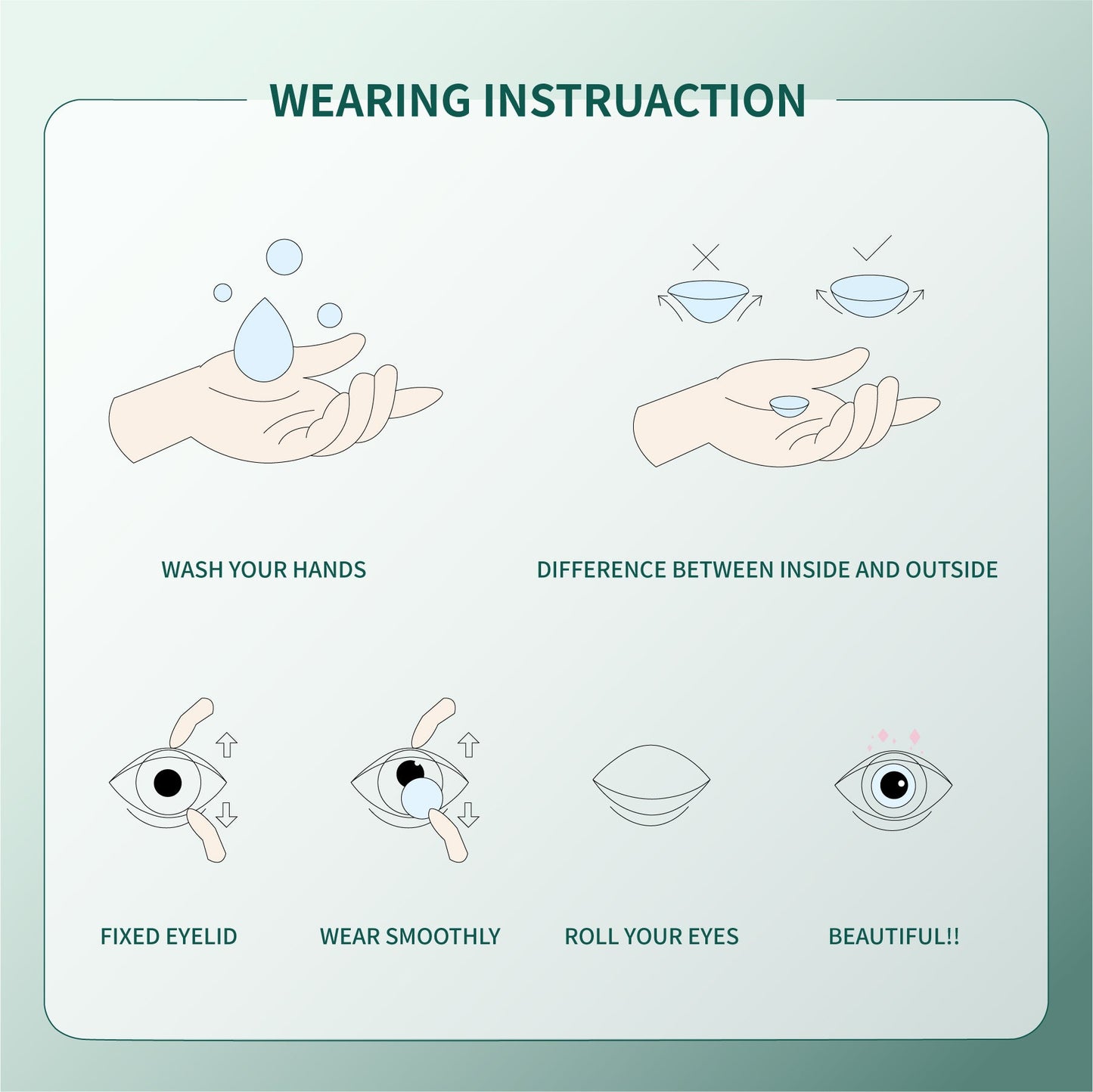 1Pcs FDA Certificate Eyes Beautiful Pupil Colorful Girl Cosplay Contact Lenses BROWN(0-600°）