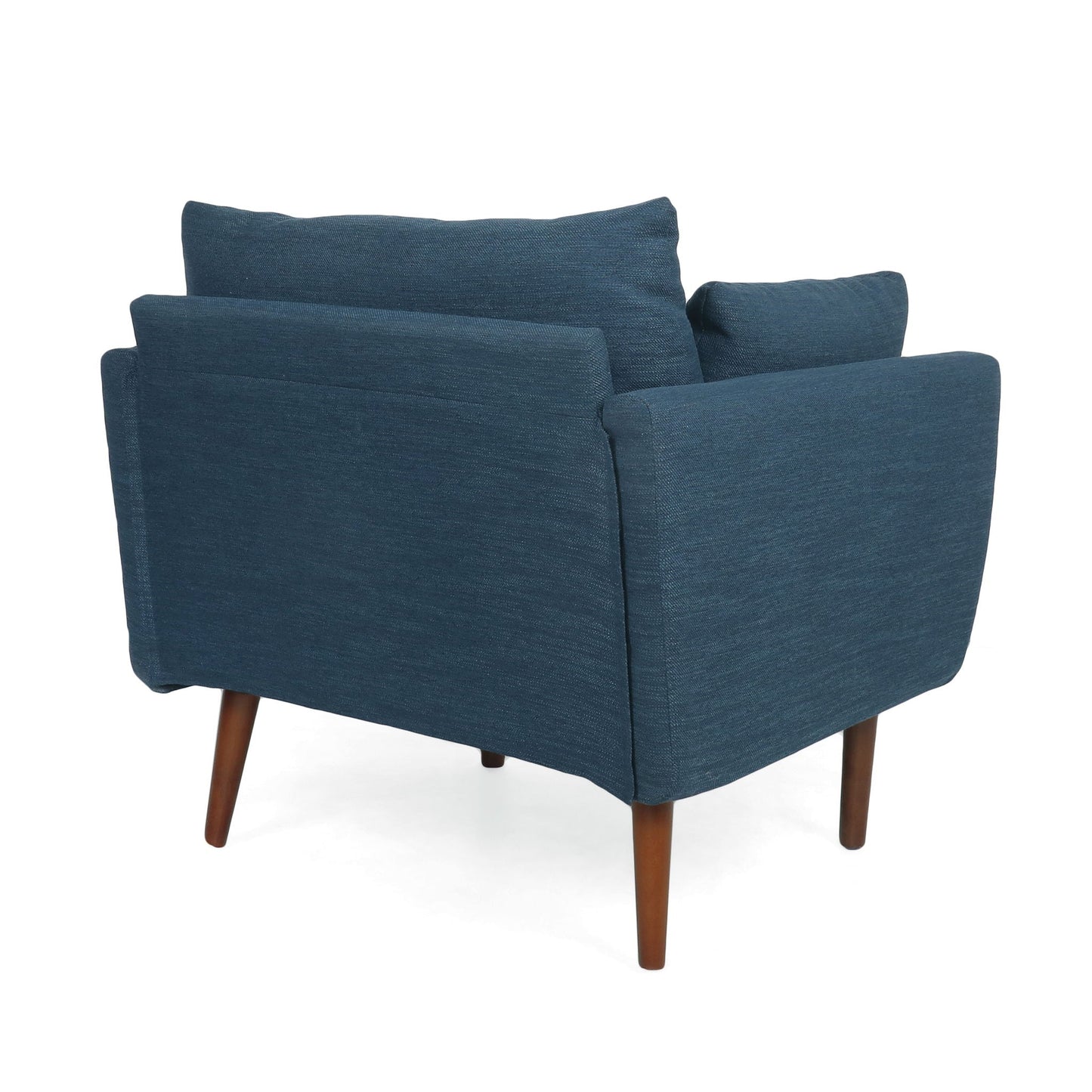 Luminate Upholstered Fabric Club Chair with Tapered Legs and 2 Accent Pillows