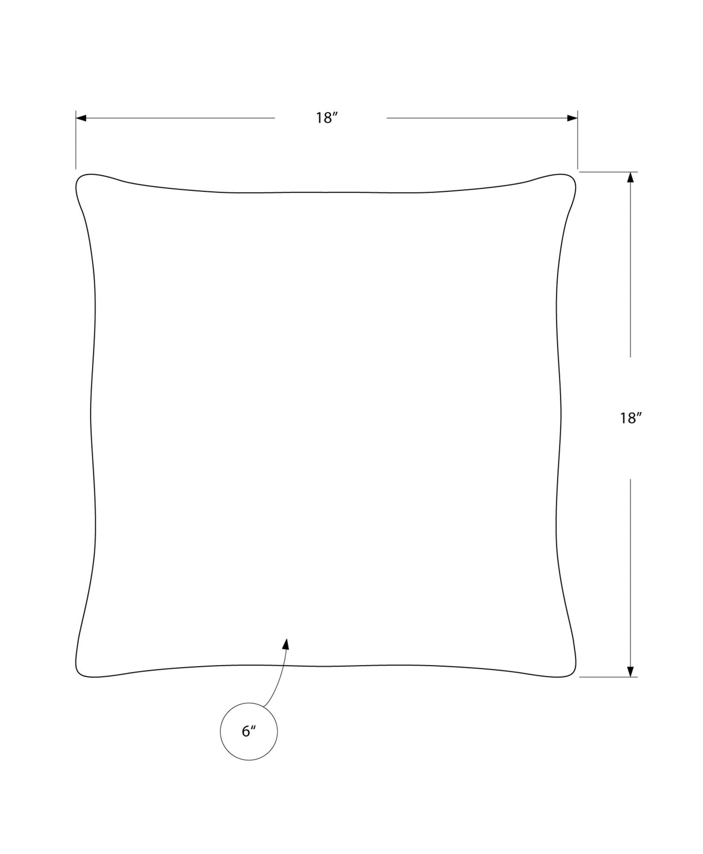 Pillow Square with Insert - Decorative Throw Pillow