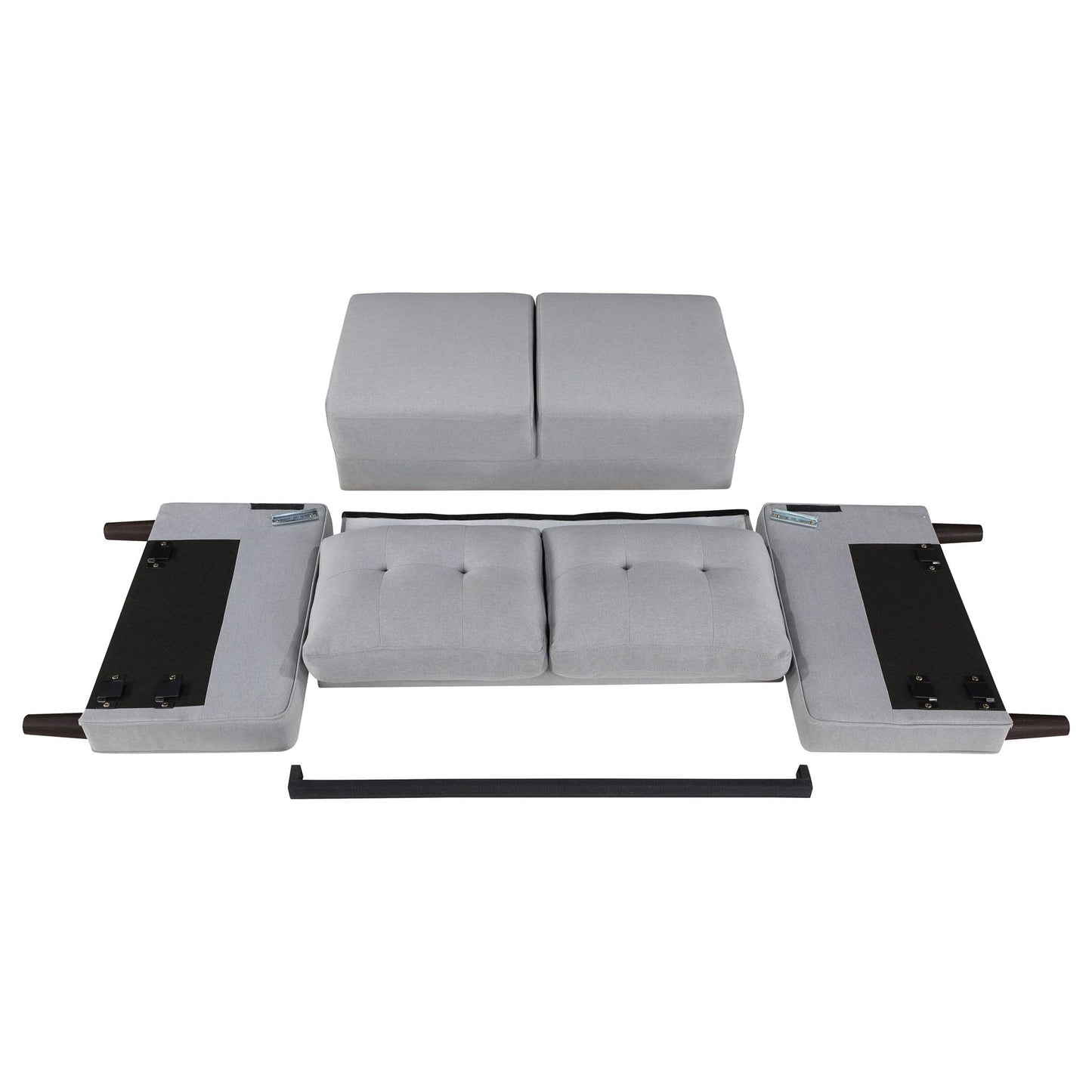 Harvey - Tufted Loveseat With Track Arm Design