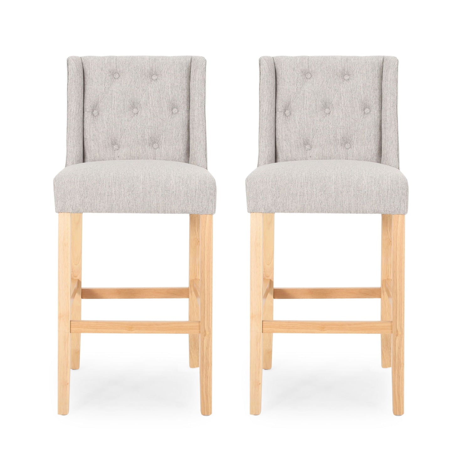 Vienna Contemporary Fabric Tufted & Wingback Counter Stools (Set of 2)