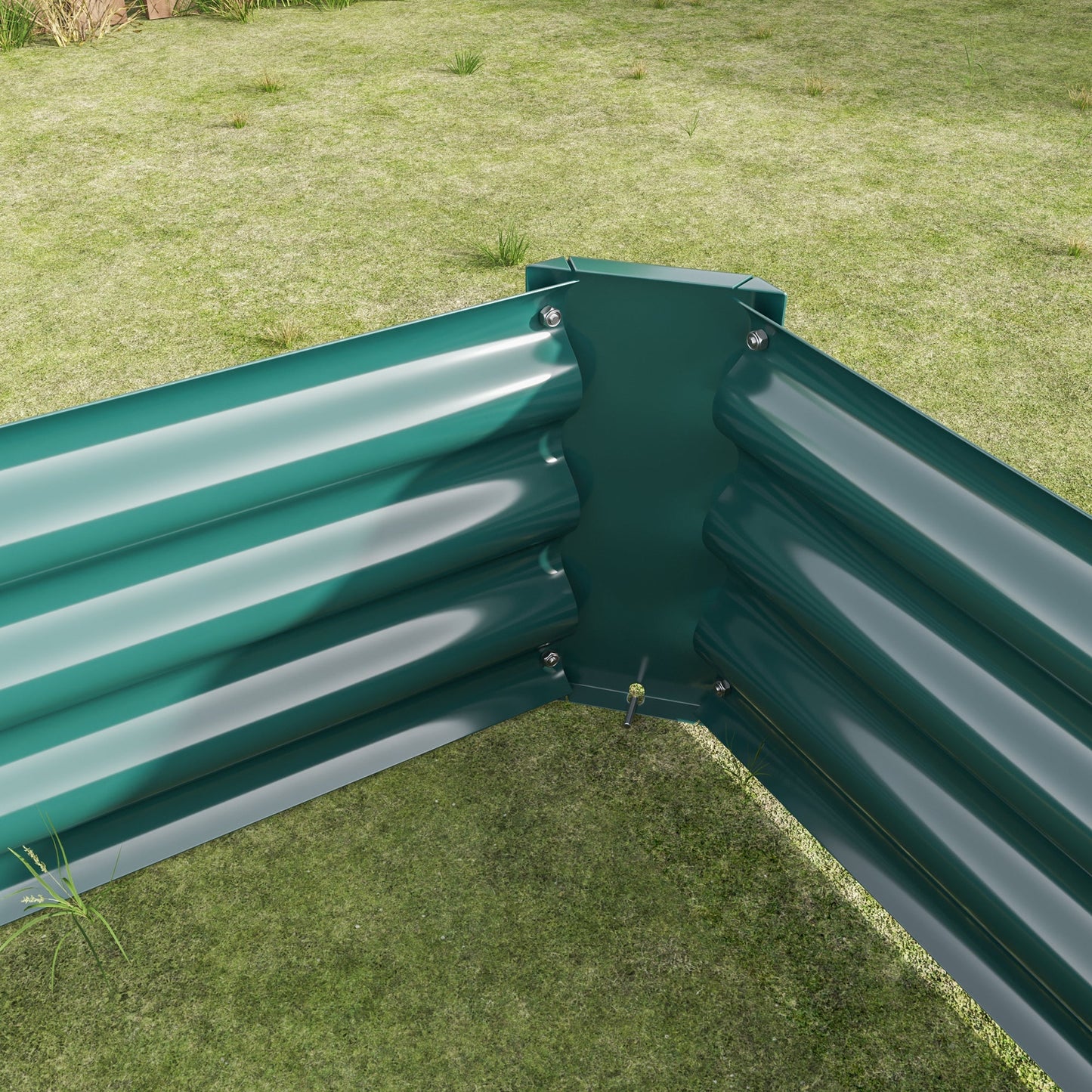 Metal Raised Garden Bed, Rectangle Raised Planter 4×2×1ft